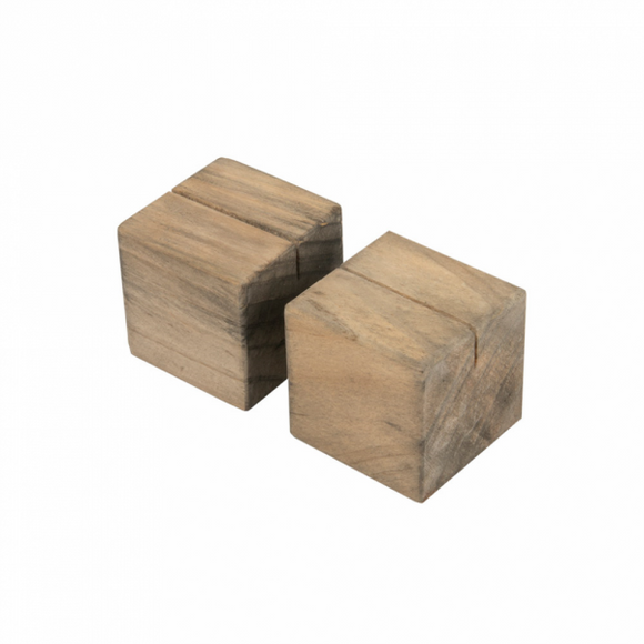 Cubi da tavolo legno invecchiato set 8pz