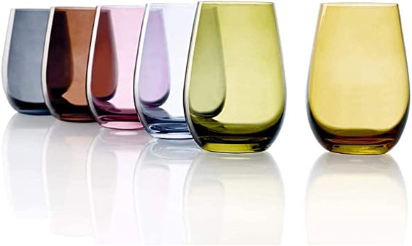 bicchieri in vetro colorato 