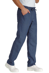 Pantalone jeans con elastico in vita - 2 colori disponibili -