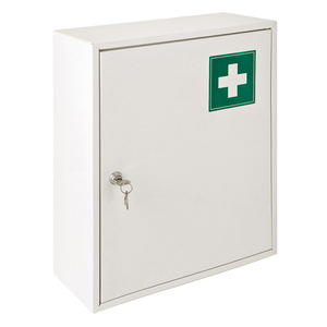 ARMADIETTO PRONTO SOCCORSO 36x15x45 CM BIANCO ACCIAIO