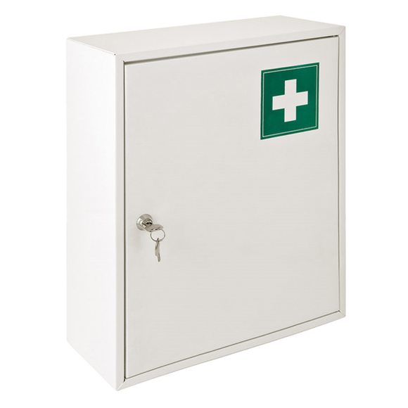 ARMADIETTO PRONTO SOCCORSO 36x15x45 CM BIANCO ACCIAIO