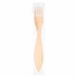Forchetta imbustata in legno di betulla (100 unità)