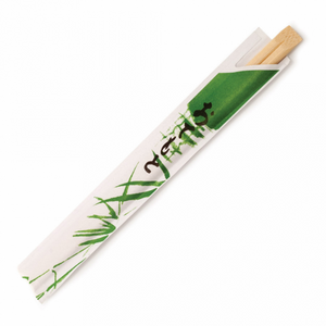 bacchetta cinese in bambù fantasia bianca e verde(100 unità)