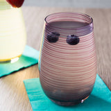 bicchieri in vetro colorato "linea  twister" - 7 colori disponibili -