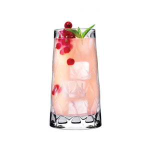 Bicchiere long drink in vetro "linea leafy"