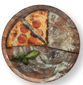 piatti pizza flour slice in porcellana "linea Napoli" -2 misure disponibili-