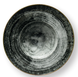 piatto k-bowl in porcellana decorata "linea black round"