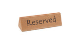 Targhetta riservato in legno