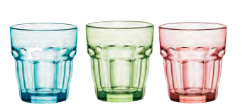 bicchieri acqua in vetro temperato impilabile 