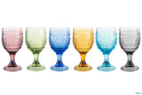 Calici colorati in vetro "linea baroque " -6 colori disponibili-