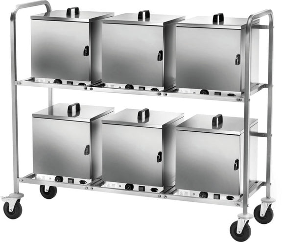 Carrello porta cassette termiche in acciaio inox