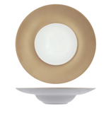 Piatti in porcellana bianca decorata" Linea Florence Bronzo" - 4 modelli disponibili -