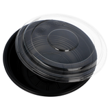 ciotole nere decorate con coperchio trasparente per menù orientale -3 misure disponibili-(50 UNITà)