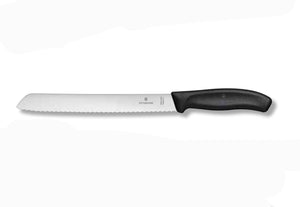 Coltello pane alveolato lama ondulata con manico in tpe "Linea Swiss Classic"  (lama 21cm)