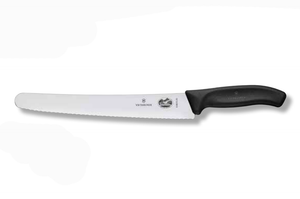 Coltello pane alveolato con manico in tpe "Linea Swiss Classic"  (lama 26cm)