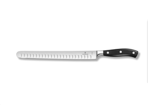 Coltello salmone alveolato con manico in resina "Linea grand maitre" (lama 26cm)