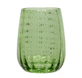 bicchieri acqua colorati in vetro "linea perlage" -8 colori disponibili-